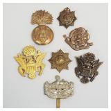 7 vintage military British & U.S. military badges-