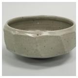 Warren MacKenzie signed faceted bowl- 3 3/4"H