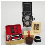 Rolleiflex 2.8F twin lens reflex camera with