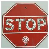 SO. CAL. Auto Club stop sign with reflectors- 24"H
