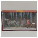 Lloyd Scarseth, WI artist, signed diorama "Logging