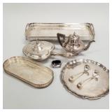 8 pieces antique, etc. silverplate incl Sheffield