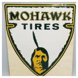 Rare Mohawk Tires porcelain tin advertising sign-