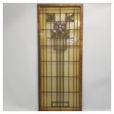 Large Arts & Crafts stained & leaded glass window