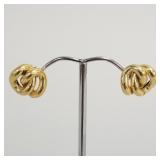 18k gold earrings- 2.7g, 1/2"
