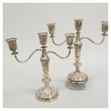 Pair 14"H sterling silver candelabra- 57 toz total