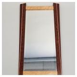 Artisan made framed wood mirror 42 1/4"H 22"Widest