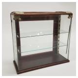 Antique display cabinet (as seen- shelves uneven