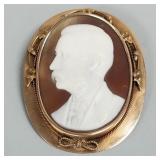 10k gold antique cameo pin/ pendant-