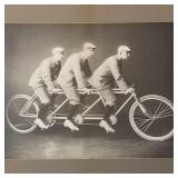 Vintage bicycle racing photograph- framed 23 1/2"H