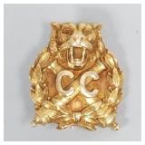 14k gold Bailey, Banks & Biddle lion motif pin w/