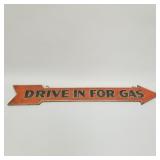 Vintage hand painted double-sided wood arrow sign