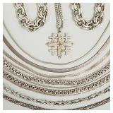 Group sterling silver, etc necklaces & bracelets-