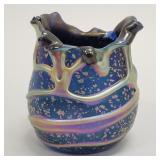 Charles Lotton signed & dated 2007 art glass vase