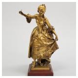 Antonin Mercie signed figural bronze "The Masked