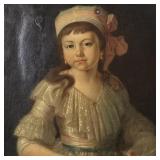 18th Century type portrait oil painting on canvas