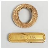 2 pcs 10k gold 3.1g total: 1 1/8" clip w/ steel