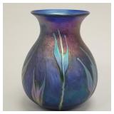 Charles Lotton signed & dated 2009 blue art glass