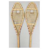 Pr. Native American snowshoes w/ cloth tufts- 36"L