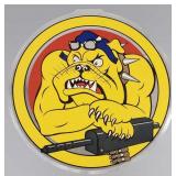 Military metal fighter bulldog sign- 26"D
