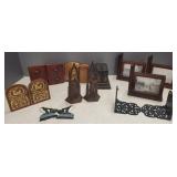 Group vintage, etc bookends incl pair vintage