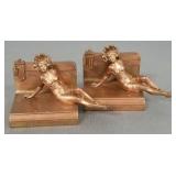 Pr vintage figural pin-up bookends- 4" x 6"