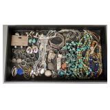 Collection sterling silver jewelry incl Southwest,