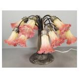 Antique style 15 light lily lamp- 16 1/2"H 26" dia