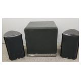 Pair Insignia bookshelf speakers model NS-B2111 w/