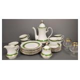 Gp German porcelain tea set, etc. incl 10 1/2" pot