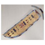 Antique Native American beaded knife sheath (as