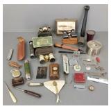 GP of small collectibles, incl lighters, knifes,