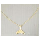 14k gold pendant necklace- 7.8g, 24" chain,
