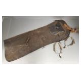 Vintage leather chaps 37 1/2"L & spurs with anchor