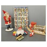 Group vintage Christmas items incl 6 1/4"H Santa,