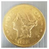 U.S. gold $20- 1894 Liberty coin
