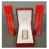 Cartier lighter in box w/ 2 Cartier refills-