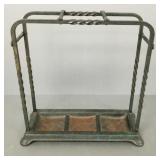 Antique Vollmann Arts & Crafts iron umbrella