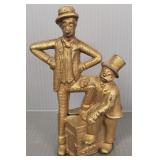 Vintage cast iron Mutt & Jeff still bank- 5 1/4"H