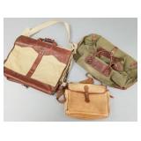 Vintage Gokey canvas & leather duffel & garment