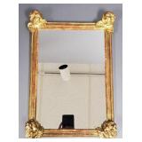 Giltwood cherub motif mirror- 16" x 11" O.D.