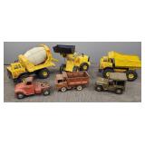 Group metal Tonka, etc trucks- (as seen rust)