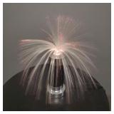 Mid-century fiber optic rotating lamp- 13"H