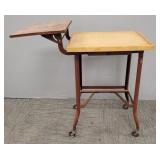 Vintage industrial rolling stand- 29"H 29"W 14"D