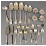 Group sterling, coin & 800 silver and silverplate-