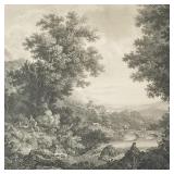 Antique J. Boydell framed engraving pastoral