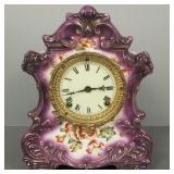 Antique Ansonia Wautauga china case clock- 12'H