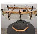 Antique octagon radio antenna on rotating stand-