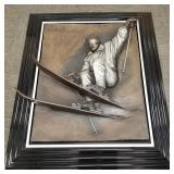 Large Bill Mack wall relief sculpture 'Freestyle'-