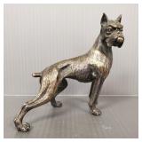 Hallmarked 800 silver dog figure- 163g, 4'H 4.5'W